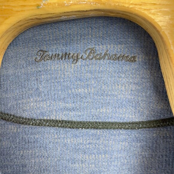 Tommy Bahama Sweater Men Flipshore Reversible Half-Zip Gray Blue Pullover - Picture 6 of 16